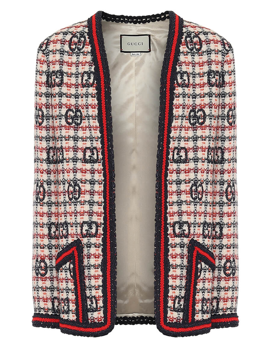gucci tweed cardigan