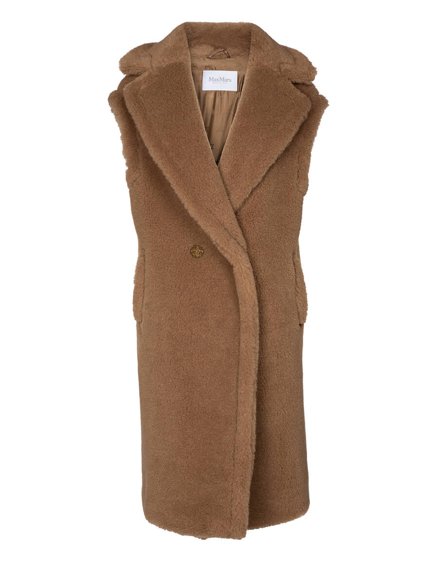 MAX MARA Alce camel wool and silk vest · VERGLE