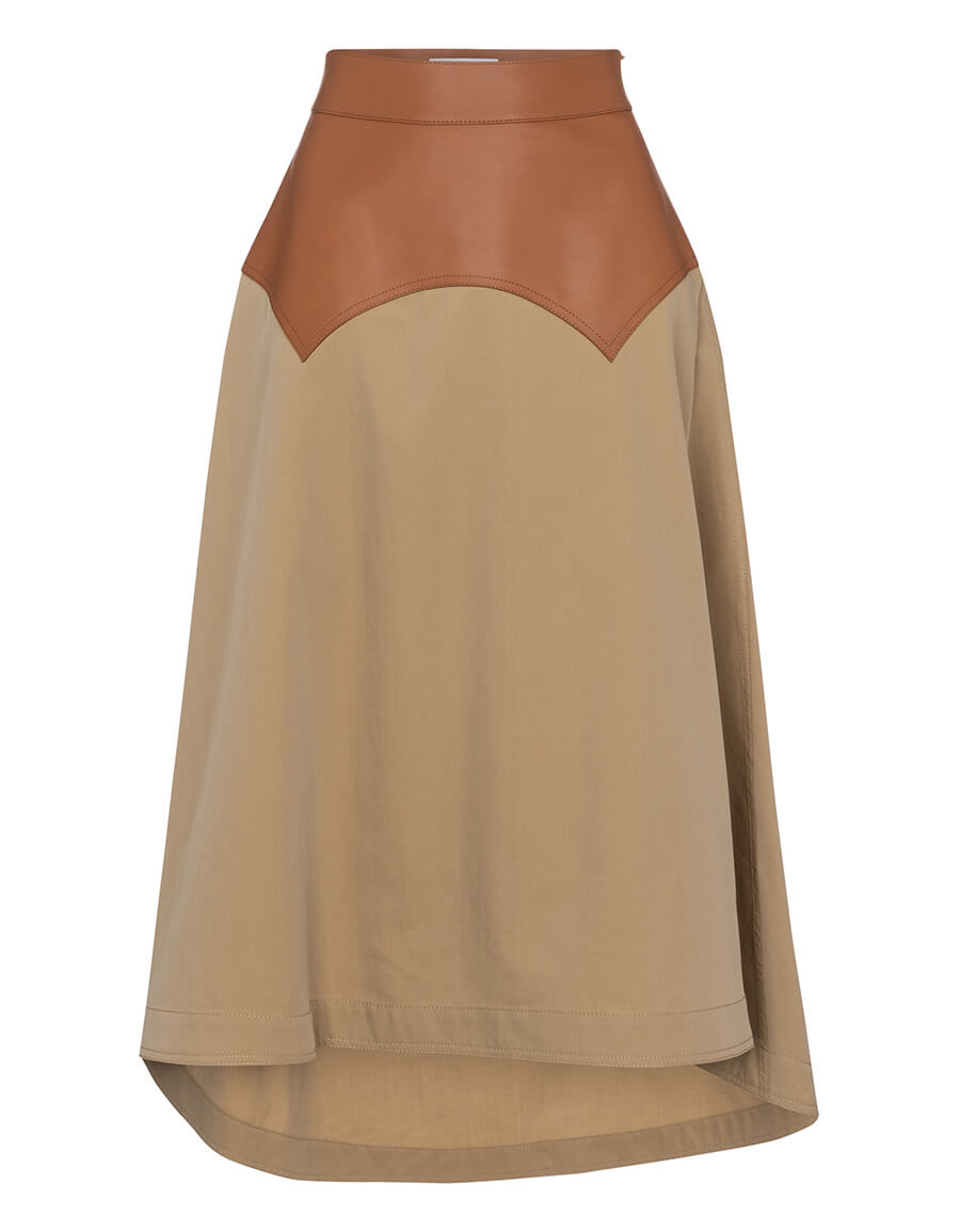 Loewe RARE vintage 60s/70s brown suede genuine leather skirt
