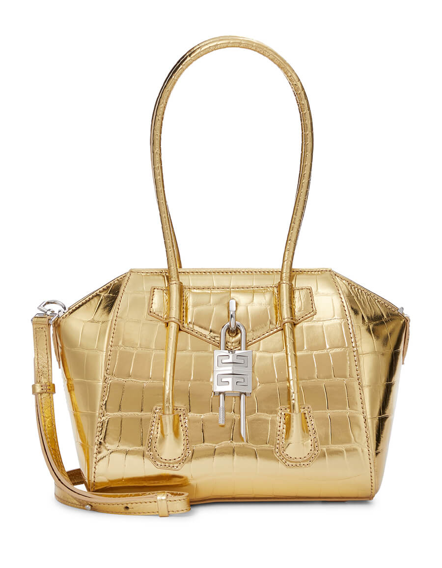 GIVENCHY Antigona Lock Mini croc-effect leather tote · VERGLE GIVENCHY Antigona Lock Mini croc-effect leather tote · VERGLE