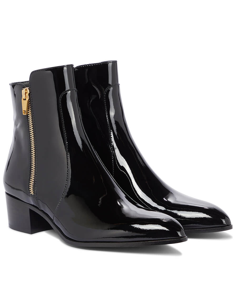 BALMAIN Roxie patent leather ankle boots · VERGLE