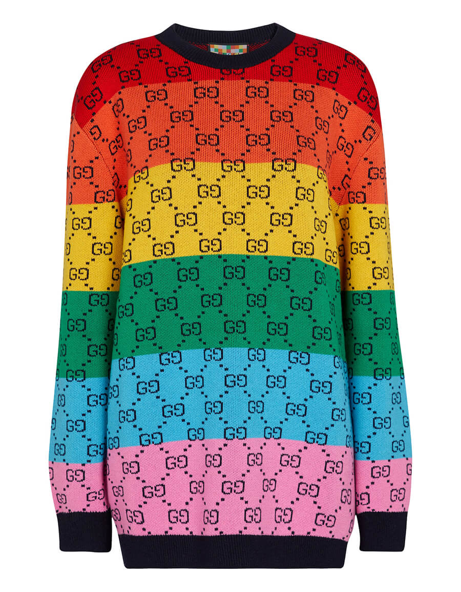 GG Multicolor jacquard sweater VERGLE