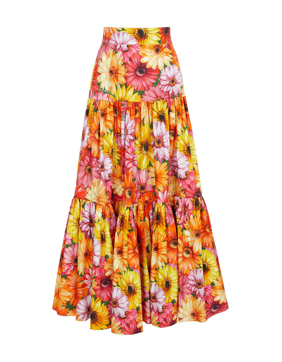 DOLCE & GABBANA Floral cotton maxi skirt · VERGLE