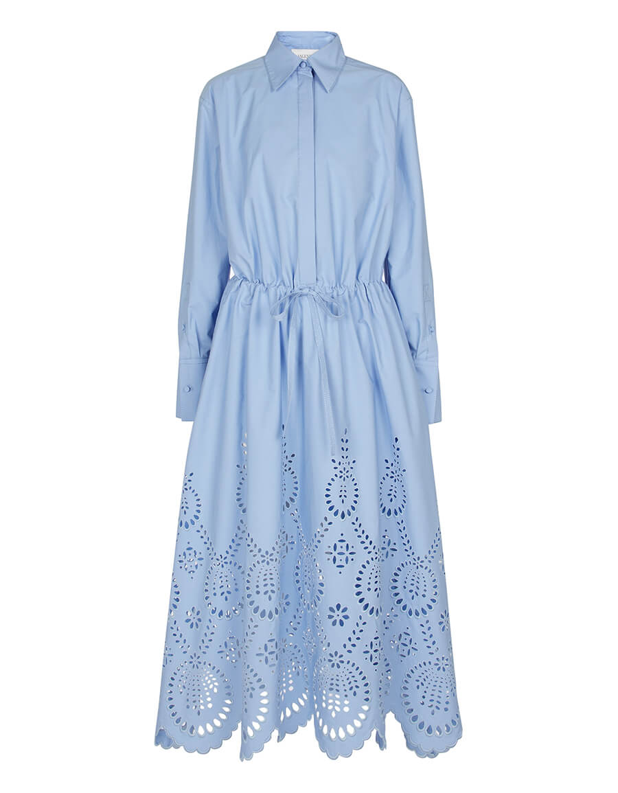 knee length dresses for ladies Adaline Broderie Midi Dress - Lilac Floral main image 1
