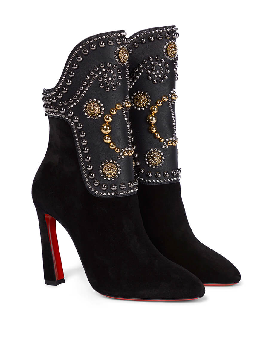 CHRISTIAN LOUBOUTIN Alix 100 studded suede boots · VERGLE