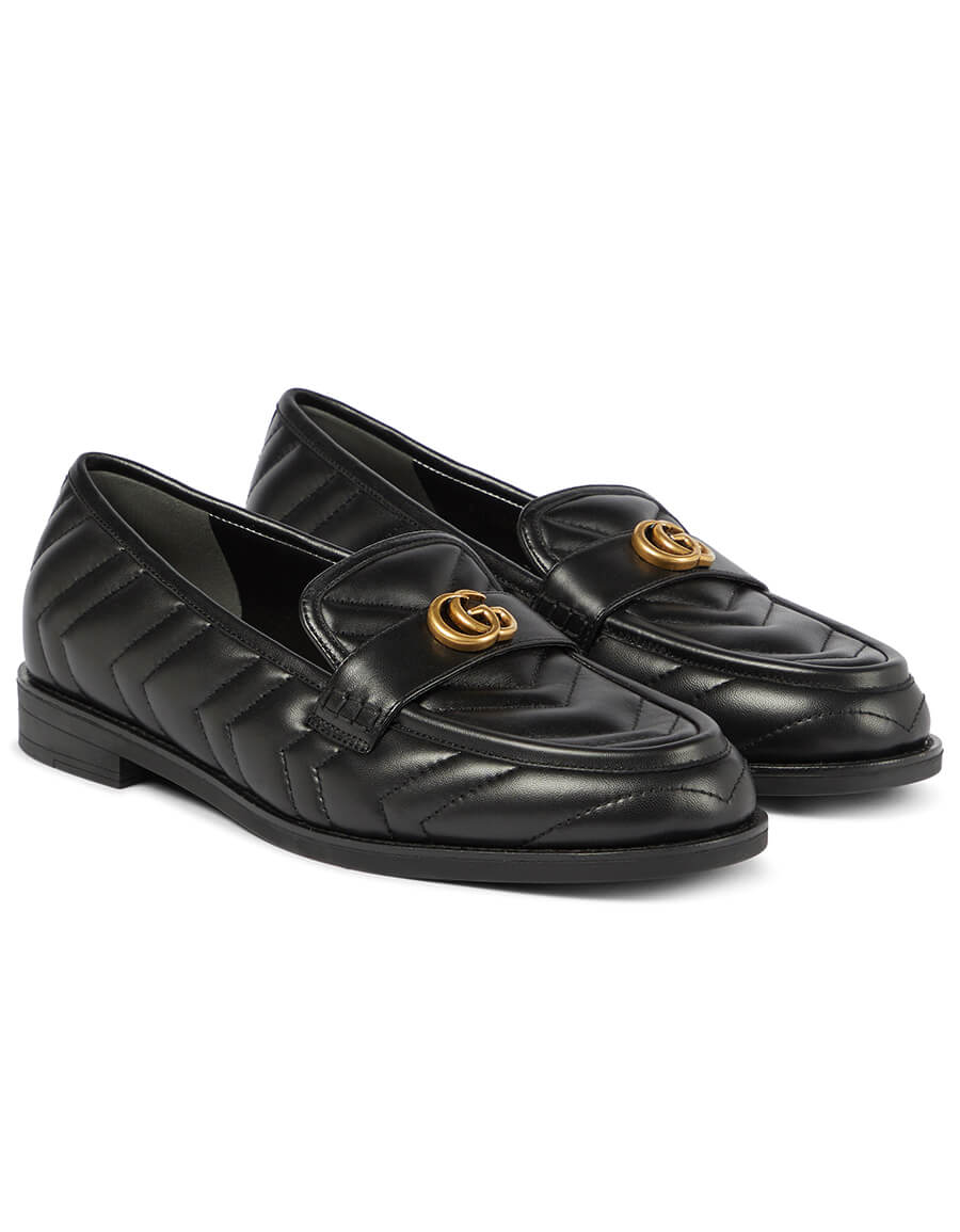 GUCCI Double G matelassé leather loafers · VERGLE