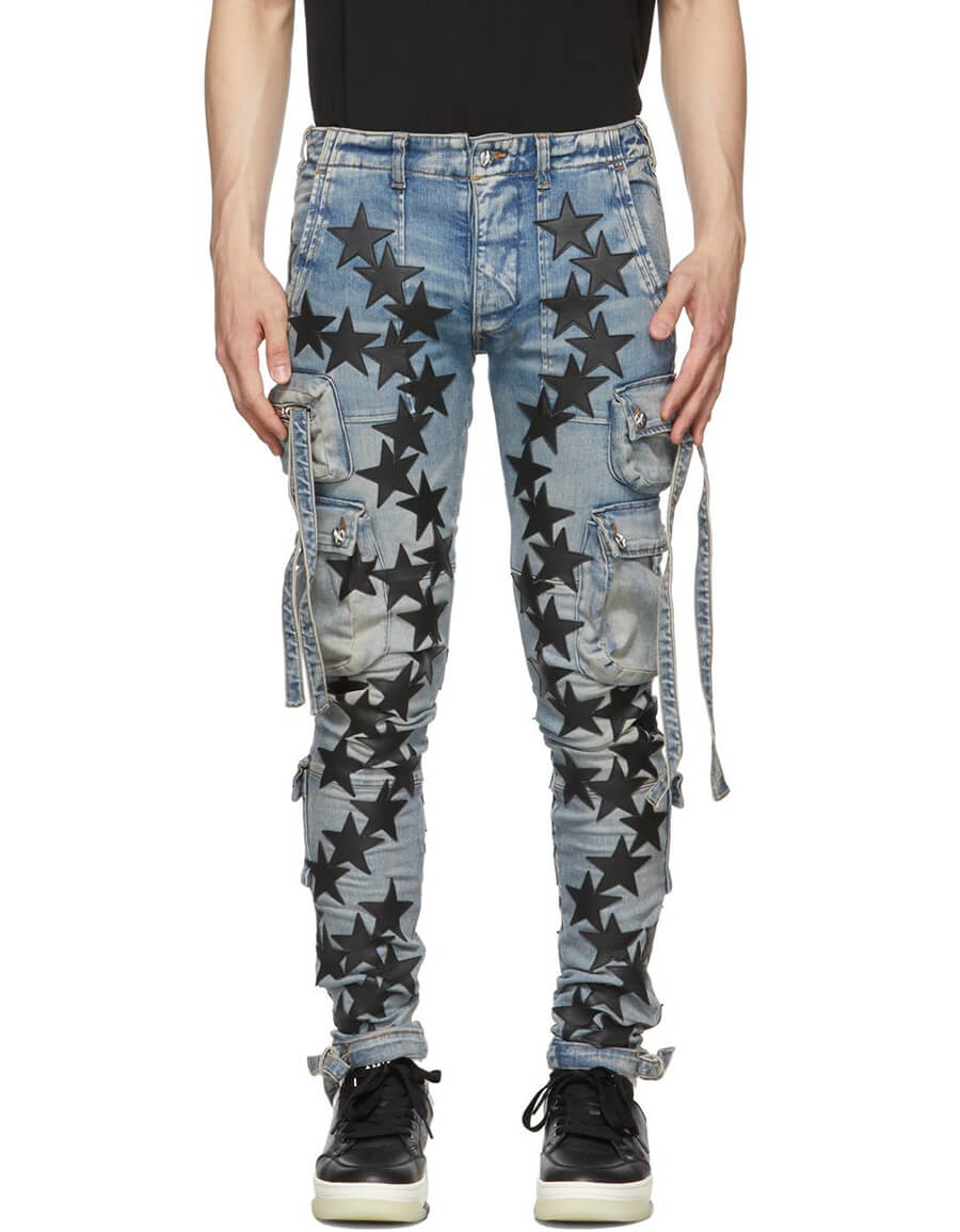 AMIRI Blue Chemist Star Tactical Cargo Pants · VERGLE