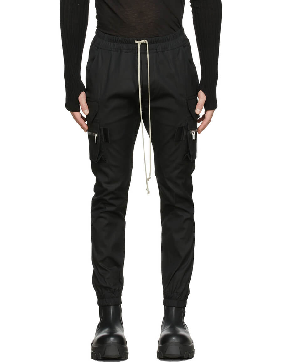 RICK OWENS Black Mastodon Cargo Pants · VERGLE