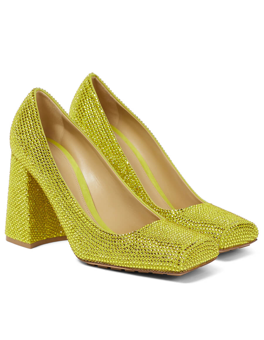 BOTTEGA VENETA Tower embellished suede pumps · VERGLE BOTTEGA VENETA Tower embellished suede pumps · VERGLE
